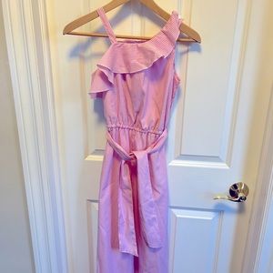 Habitual jumpsuit girls pink and white striped